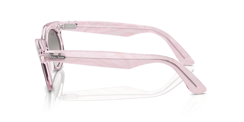 Ray - Ban Unisex RB2242 WAYFARER OVAL 138432 Occhiali da sole Acetato Viola Grigio Rotonda Normale Sfumato miniatura 3