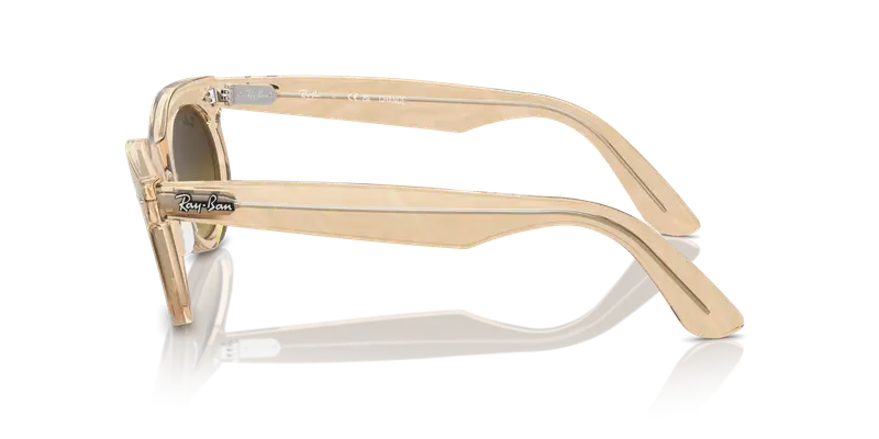 Ray - Ban Unisex RB2242 WAYFARER OVAL 138685 Occhiali da sole Acetato Marrone Marrone Rotonda Normale Sfumato miniatura 3