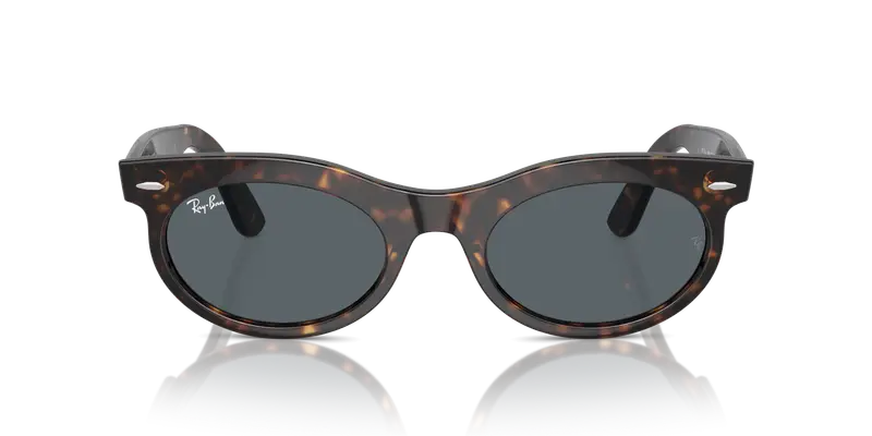 Ray - Ban Unisex RB2242 WAYFARER OVAL 902/R5 Occhiali da sole Acetato Tartaruga Blu Rotonda Normale Antiriflesso miniatura 2