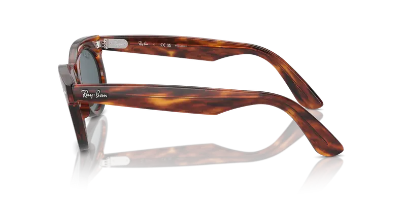 Ray - Ban Unisex RB2242 WAYFARER OVAL 954/3R Occhiali da sole Acetato Marrone Blu Rotonda Polarizzata Antiriflesso miniatura 3