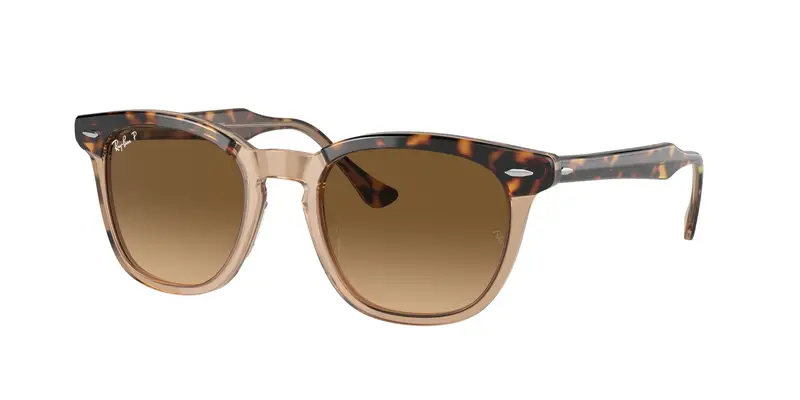 Ray - Ban Unisex RB2298 HAWKEYE 1292M2 Occhiali da sole Acetato Oro Marrone Squadrata Polarizzata Sfumato