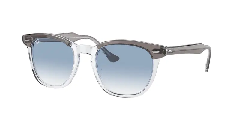 Ray - Ban Unisex RB2298 HAWKEYE 13553F Occhiali da sole Acetato Grigio Blu Squadrata Normale Sfumato