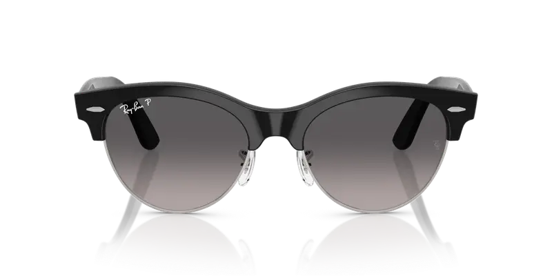 Ray - Ban Unisex RB2341 CLUBMASTER WAY 1354M3 Occhiali da sole Acetato Nero Grigio Squadrata Polarizzata Sfumato miniatura 2