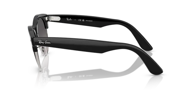 Ray - Ban Unisex RB2341 CLUBMASTER WAY 1354M3 Occhiali da sole Acetato Nero Grigio Squadrata Polarizzata Sfumato miniatura 3