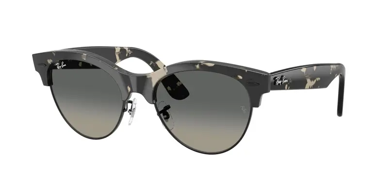 Ray - Ban Unisex RB2341 CLUBMASTER WAY 143371 Occhiali da sole Acetato Havana Grigio Squadrata Normale Sfumato