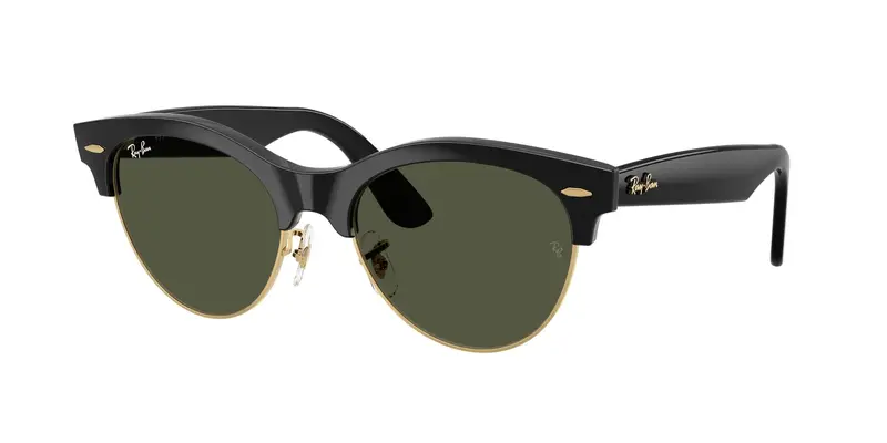 Ray - Ban Unisex RB2341 CLUBMASTER WAY 901/31 Occhiali da sole Acetato Nero Verde Squadrata Normale