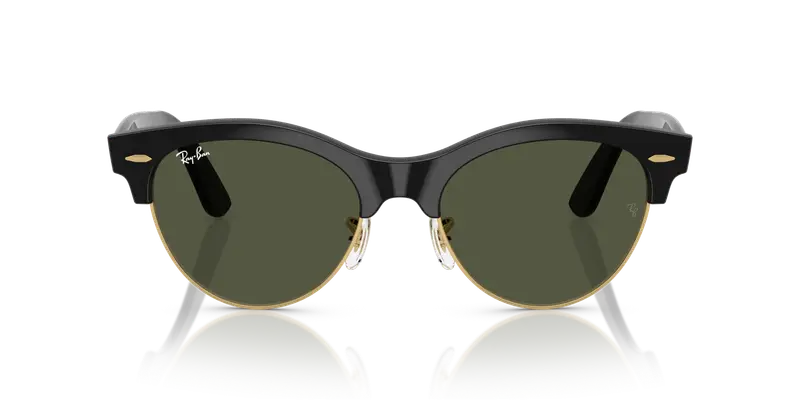 Ray - Ban Unisex RB2341 CLUBMASTER WAY 901/31 Occhiali da sole Acetato Nero Verde Squadrata Normale miniatura 2