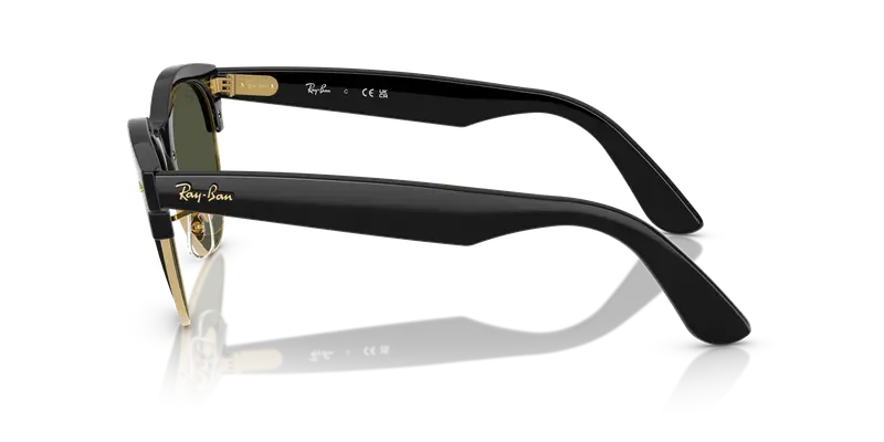 Ray - Ban Unisex RB2341 CLUBMASTER WAY 901/31 Occhiali da sole Acetato Nero Verde Squadrata Normale miniatura 3