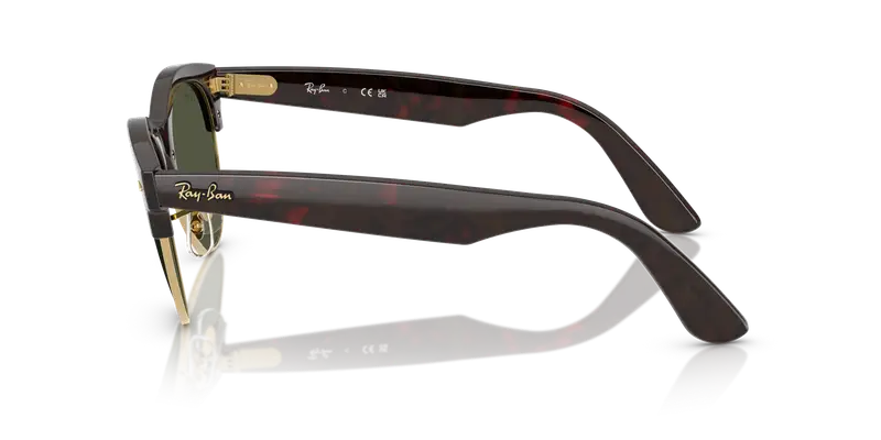 Ray - Ban Unisex RB2341 CLUBMASTER WAY 990/31 Occhiali da sole Acetato Havana Verde Squadrata Normale miniatura 3