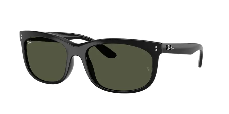 Ray - Ban Unisex RB2389 BALORETTE 901/31 Occhiali da sole Acetato Nero Verde G15 Pillow Normale