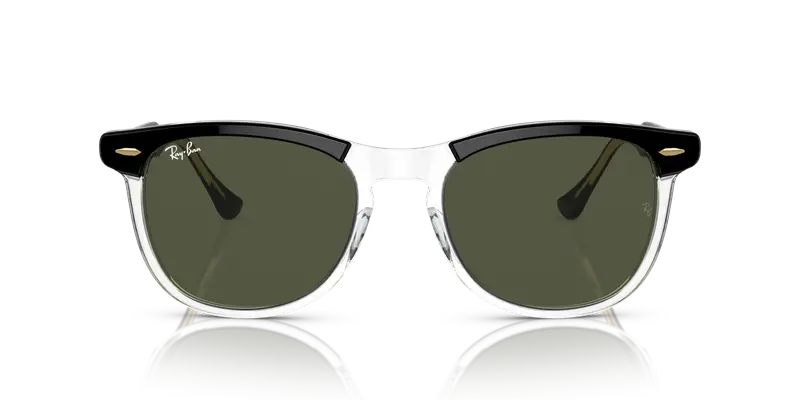 Ray - Ban Unisex RB2398 EAGLEEYE 129431 Occhiali da sole Acetato Nero Verde Pillow Normale miniatura 2