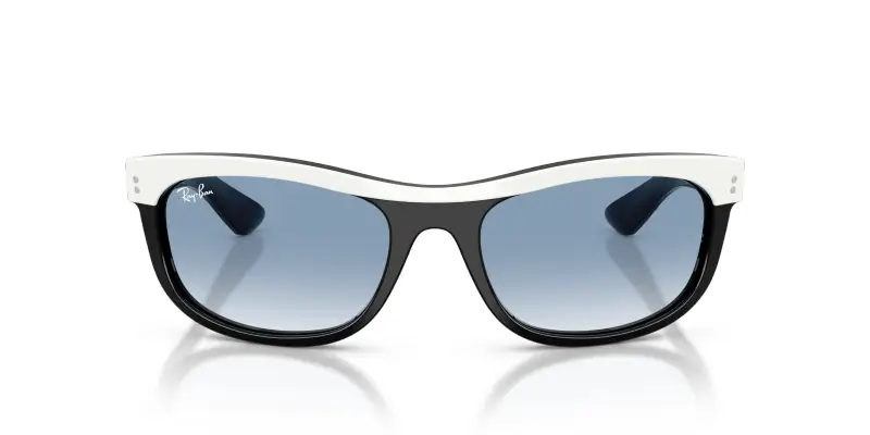 Unisex RB2489 BALORAMA 14443F Occhiali da sole Acetato Bianco Blu Squadrata Normale Sfumato miniatura 3