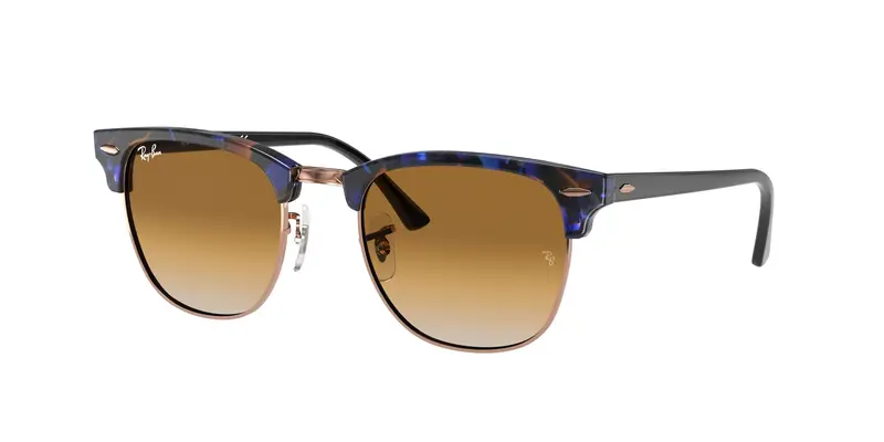 Ray - Ban Unisex RB3016 CLUBMASTER 125651 Occhiali da sole Acetato Marrone  Squadrata Normale Sfumato