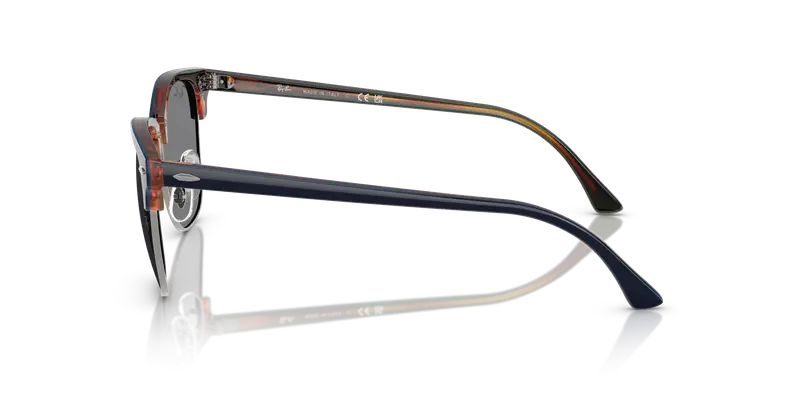 Ray - Ban Unisex RB3016 CLUBMASTER 1278B1 Occhiali da sole Acetato Grigio Grigio Squadrata Normale miniatura 3