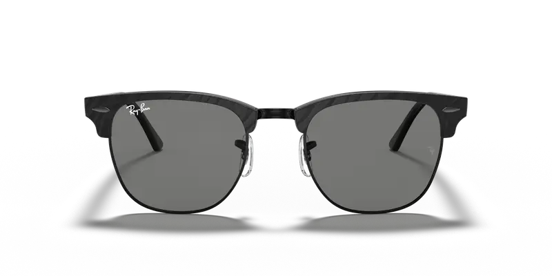 Ray - Ban Unisex RB3016 CLUBMASTER 1305B1 Occhiali da sole Acetato Nero Grigio Squadrata Normale miniatura 2