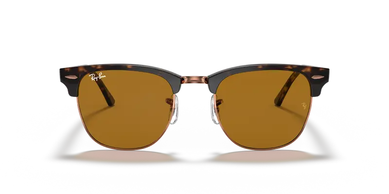 Ray - Ban Unisex RB3016 CLUBMASTER 130933 Occhiali da sole Acetato Tartaruga Marrone Squadrata Normale miniatura 2