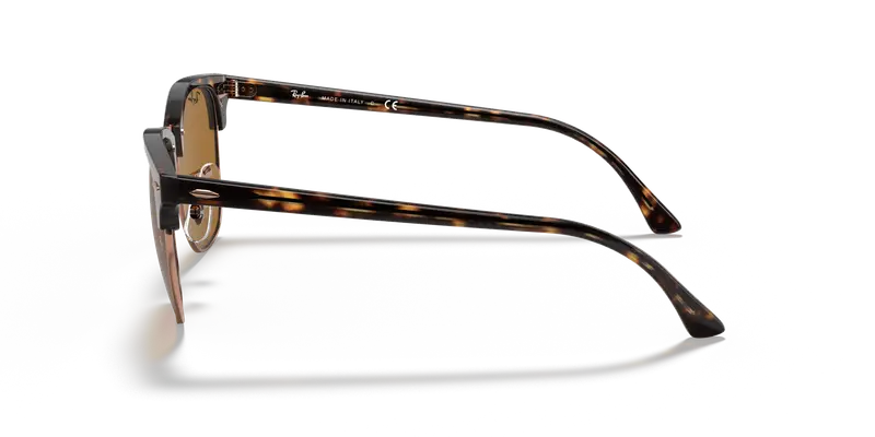 Ray - Ban Unisex RB3016 CLUBMASTER 130933 Occhiali da sole Acetato Tartaruga Marrone Squadrata Normale miniatura 3