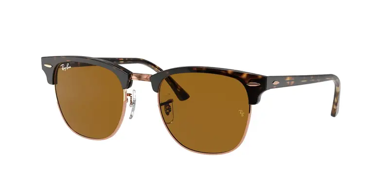 Unisex RB3016 CLUBMASTER 130933 Occhiali da sole Acetato Tartaruga Marrone Squadrata Normale