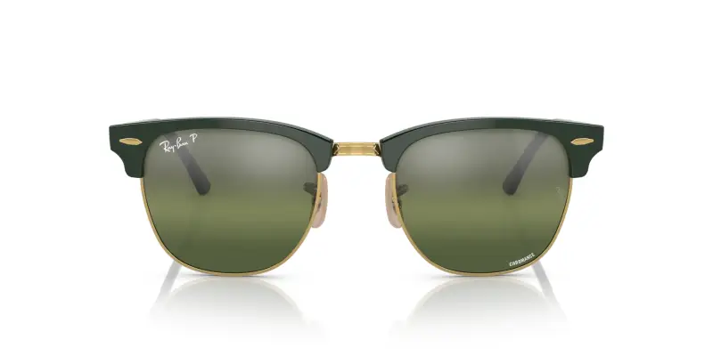 Unisex RB3016 CLUBMASTER 1368G4 Occhiali da sole Acetato Verde Verde Squadrata Polarizzata Specchiato miniatura 3
