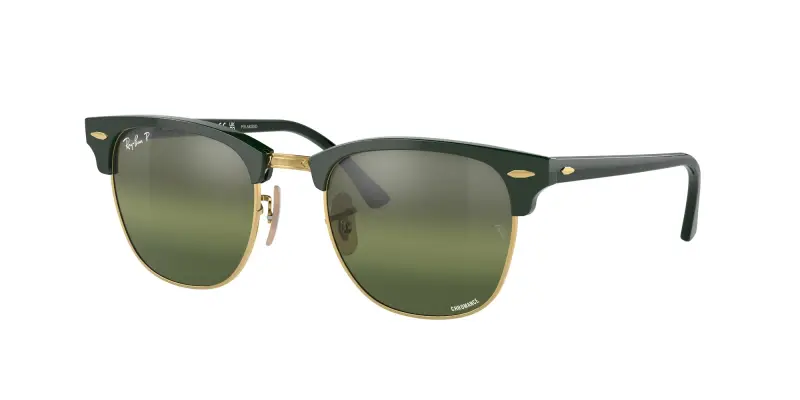 Unisex RB3016 CLUBMASTER 1368G4 Occhiali da sole Acetato Verde Verde Squadrata Polarizzata Specchiato