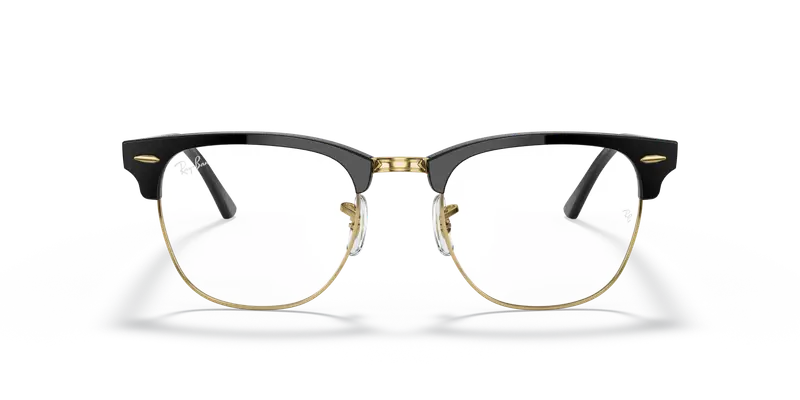 Ray - Ban Unisex RB3016 CLUBMASTER 901/BF Occhiali da sole Acetato Nero Trasparente Squadrata Normale miniatura 2