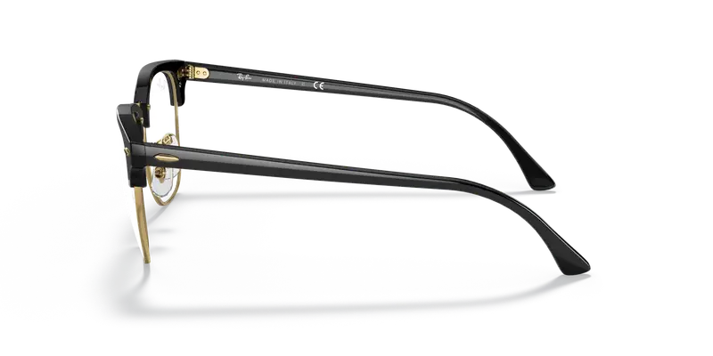 Ray - Ban Unisex RB3016 CLUBMASTER 901/BF Occhiali da sole Acetato Nero Trasparente Squadrata Normale miniatura 3