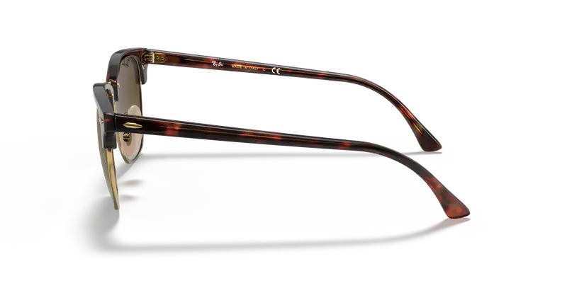 Ray - Ban Unisex RB3016 CLUBMASTER 990/9J Occhiali da sole Acetato Tartaruga Verde Squadrata Normale miniatura 3