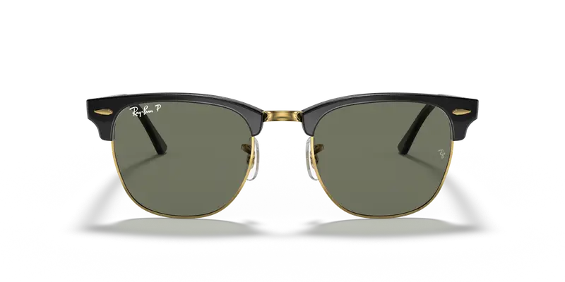 Ray - Ban Unisex RB3016F CLUBMASTER LOW BRIDGE FIT 901/58 Occhiali da sole Acetato Nero G15 Squadrata Polarizzata miniatura 2