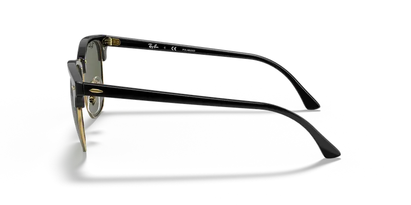 Ray - Ban Unisex RB3016F CLUBMASTER LOW BRIDGE FIT 901/58 Occhiali da sole Acetato Nero G15 Squadrata Polarizzata miniatura 3