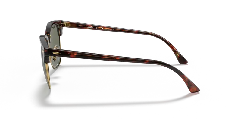 Ray - Ban Unisex RB3016F CLUBMASTER LOW BRIDGE FIT 990/58 Occhiali da sole Acetato Tartaruga G15 Squadrata Polarizzata miniatura 3