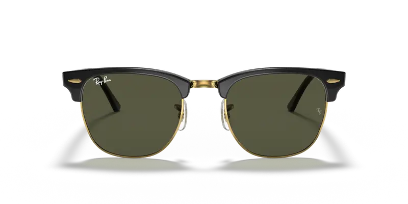 Ray - Ban Unisex RB3016F CLUBMASTER LOW BRIDGE FIT W0365 Occhiali da sole Acetato Nero G15 Squadrata Normale miniatura 2