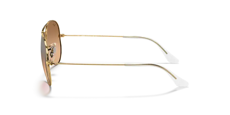 Ray - Ban Unisex RB3025 AVIATOR 001/3E Occhiali da sole Metallo Oro Rosa Pilot Normale miniatura 3