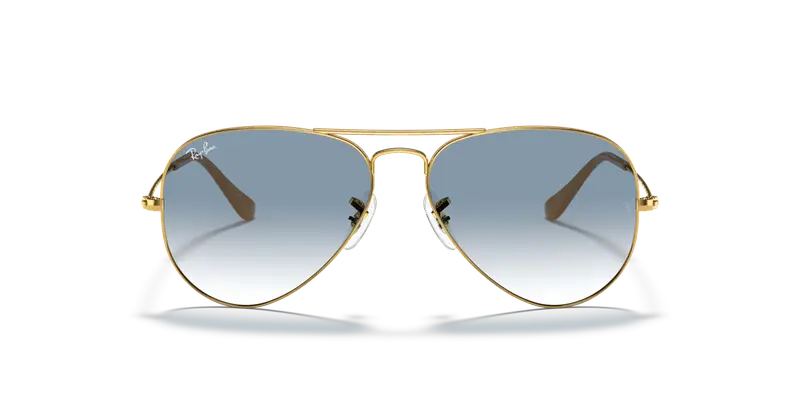 Ray - Ban Unisex RB3025 AVIATOR 001/3F Occhiali da sole Metallo Oro Blu Pilot Normale miniatura 2