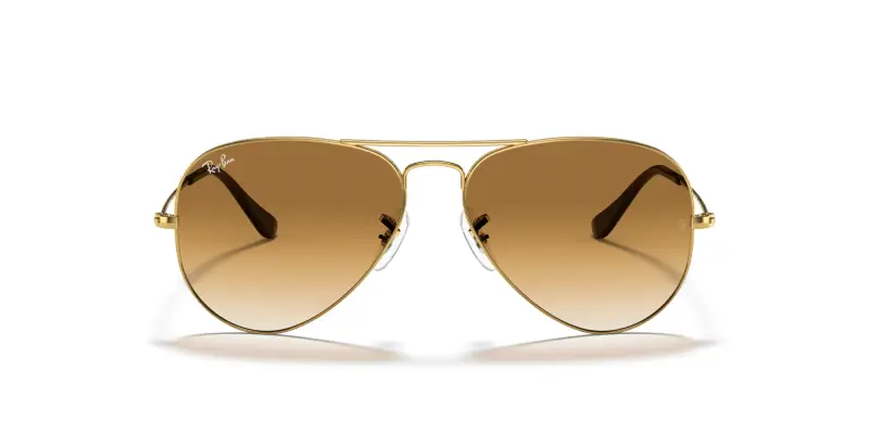 Unisex RB3025 AVIATOR 001/51 Occhiali da sole Metallo Oro Marrone Pilot Normale miniatura 3