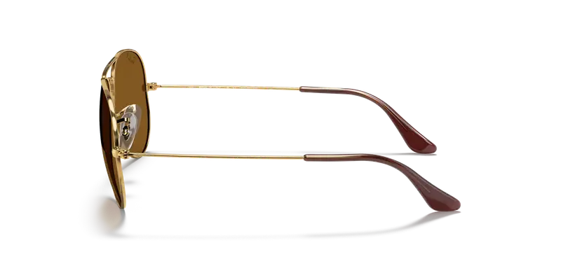 Ray - Ban Unisex RB3025 AVIATOR 001/57 Occhiali da sole Metallo Oro Marrone Pilot Polarizzata miniatura 3