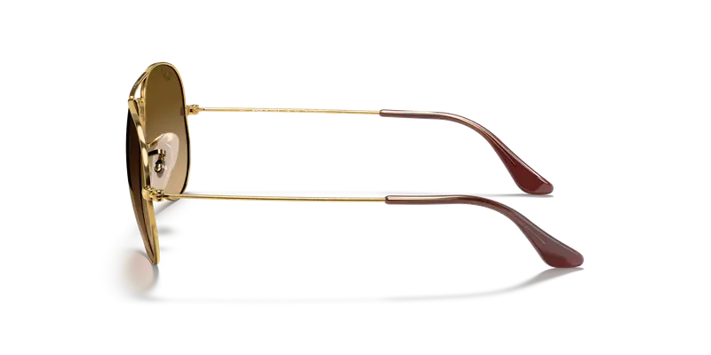 Ray - Ban Unisex RB3025 AVIATOR 001/M2 Occhiali da sole Metallo Oro Marrone Pilot Polarizzata Sfumato miniatura 3