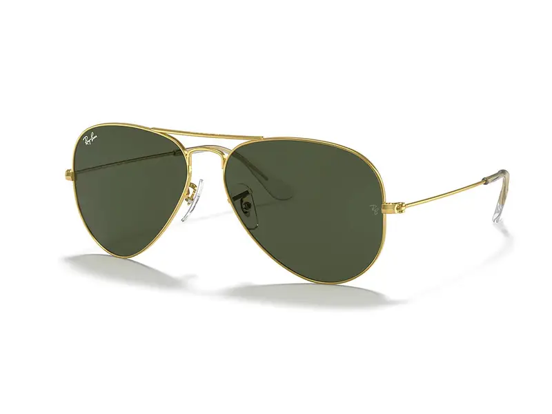 Ray - Ban Unisex RB3025 AVIATOR 001 Occhiali da sole Metallo Oro G15 Pilot Normale