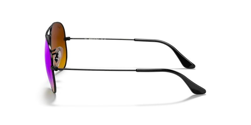 Ray - Ban Unisex RB3025 AVIATOR 002/4O Occhiali da sole Metallo Nero Blu Pilot Normale miniatura 3