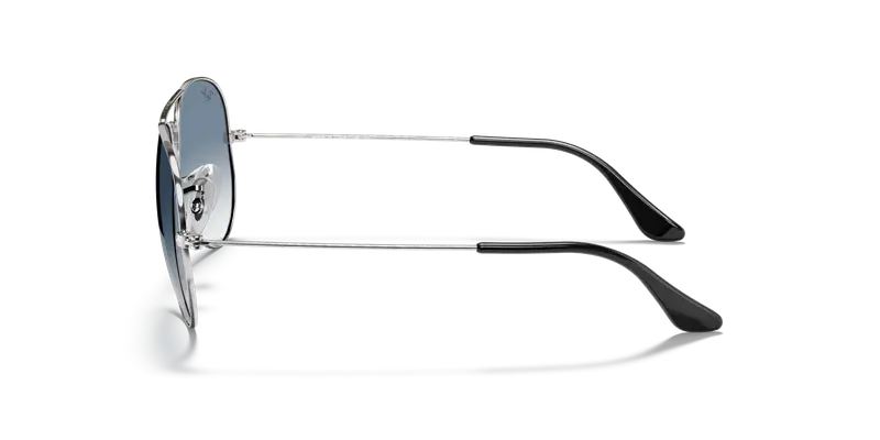Ray - Ban Unisex RB3025 AVIATOR 003/3F Occhiali da sole Metallo Argento Blu Pilot Normale Sfumato miniatura 3