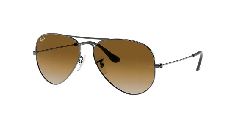 Ray - Ban Unisex RB3025 AVIATOR 004/51 Occhiali da sole Metallo Grigio  Pilot Normale Sfumato
