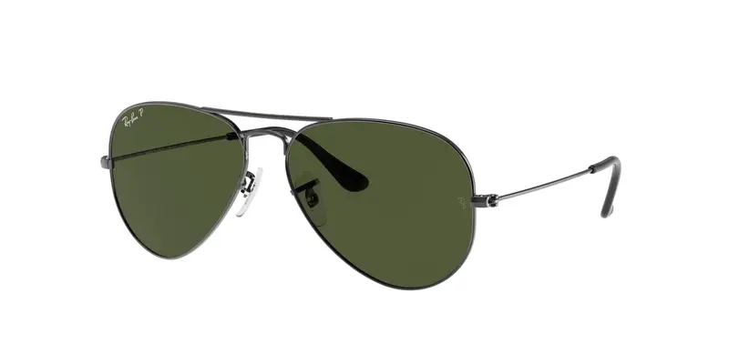 Ray - Ban Unisex RB3025 AVIATOR 004/58 Occhiali da sole Metallo Grigio G15 Pilot Polarizzata
