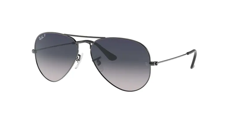 Ray - Ban Unisex RB3025 AVIATOR 004/78 Occhiali da sole Metallo Grigio Blu Pilot Polarizzata