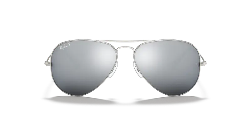 Ray - Ban Unisex RB3025 AVIATOR 019/W3 Occhiali da sole Metallo Argento Grigio Pilot Polarizzata miniatura 2