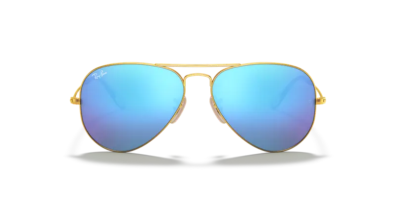 Ray - Ban Unisex RB3025 AVIATOR 112/17 Occhiali da sole Metallo Oro Blu Pilot Normale miniatura 2