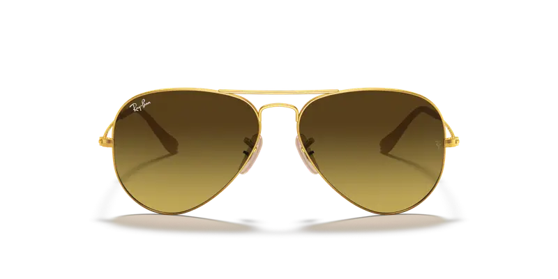 Ray - Ban Unisex RB3025 AVIATOR 112/85 Occhiali da sole Metallo Oro Marrone Pilot Normale Sfumato miniatura 2