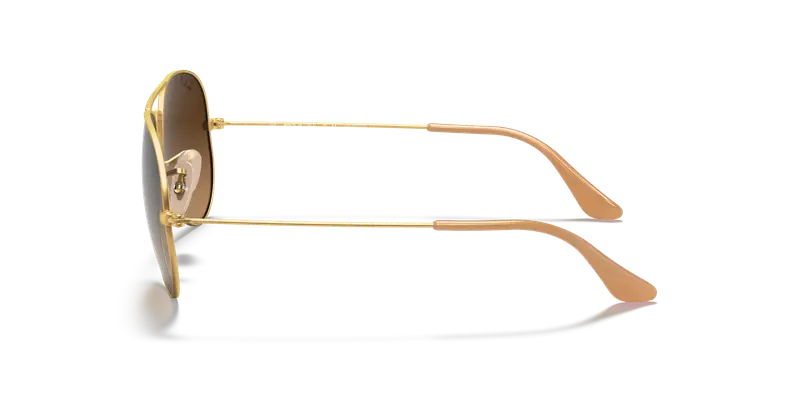 Ray - Ban Unisex RB3025 AVIATOR 112/M2 Occhiali da sole Metallo Oro Marrone Pilot Polarizzata Sfumato miniatura 3