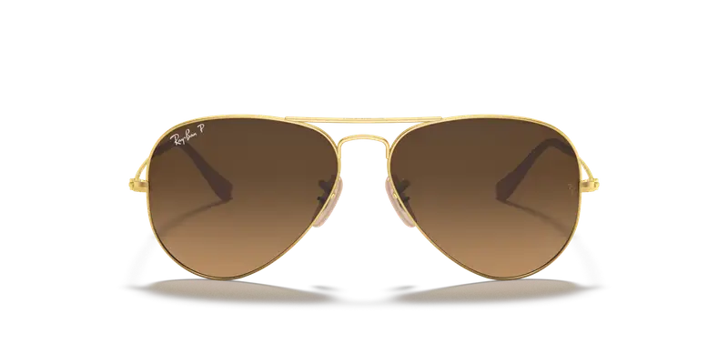 Ray - Ban Unisex RB3025 AVIATOR 112/M2 Occhiali da sole Metallo Oro Marrone Pilot Polarizzata Sfumato miniatura 2