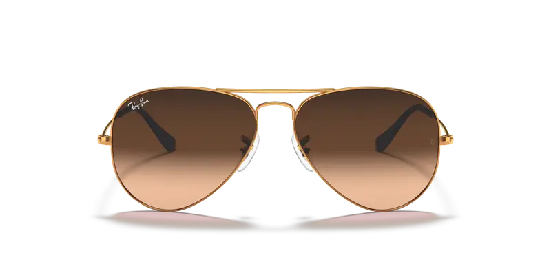 Ray - Ban Unisex RB3025 AVIATOR 9001A5 Occhiali da sole Metallo Marrone Rosa Pilot Normale miniatura 2