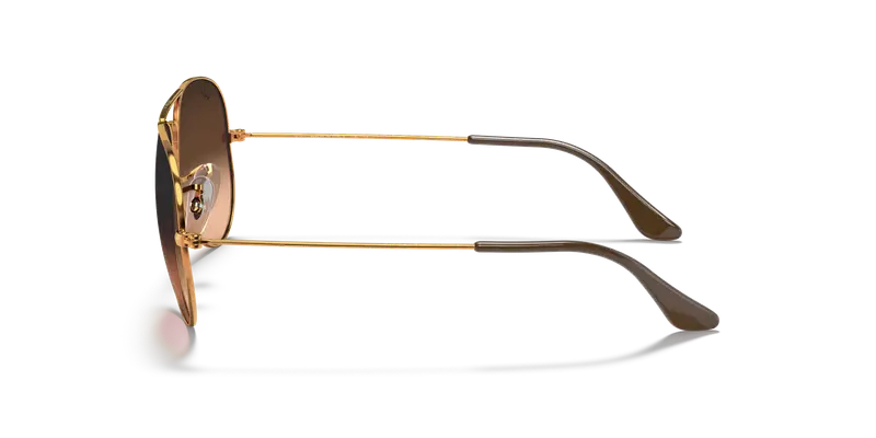 Ray - Ban Unisex RB3025 AVIATOR 9001A5 Occhiali da sole Metallo Marrone Rosa Pilot Normale miniatura 3