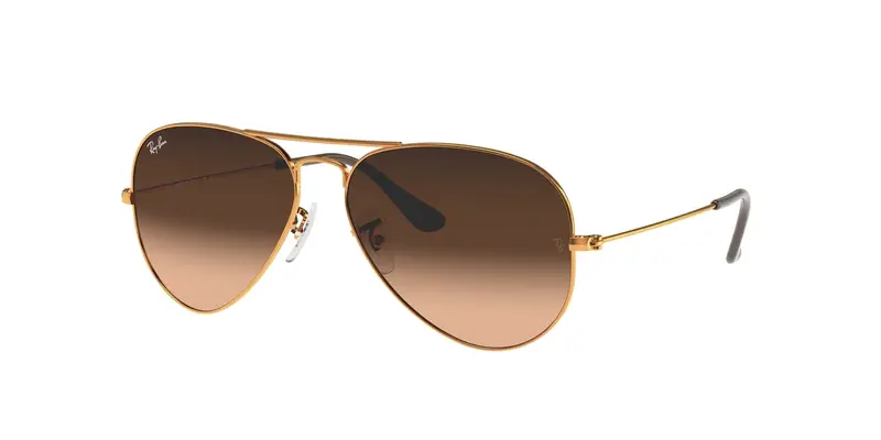 Unisex RB3025 AVIATOR 9001A5 Occhiali da sole Metallo Marrone Rosa Pilot Normale